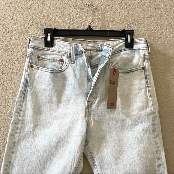Levi’s Wedgie Jeans Pant High Skinny Light Denim Blue Festival Grunge Y2K NWT - Picture 4 of 15
